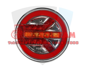 Lampa tylna zespolona LED  12-24V  okrągła  3 funkcje  lewa