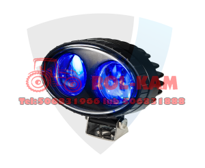 Lampa robocza 2LED 20W strumieniowa niebieska - duża