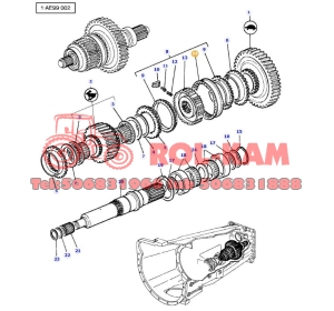PRZESUWKA ŻÓŁW ZAJĄC MASSEY FERGUSON ORYGINAŁ