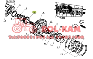 KOŁO ZĘBATE Z=31 Z WAŁKIEM PRZEKŁADNI CZTEROSTOPNIOWEJ ORYGINAŁ RENAULT CLAAS 6005030913