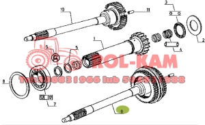 WAŁEK SPRZĘGŁOWY RENAULT Z SYNCHRONIZATOREM ORYGINAŁ