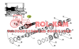WAŁEK SKRZYNI BIEGÓW RENAULT CERES