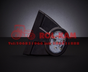 Lampa obrysowa boczna LED róg  12-24V  smoked