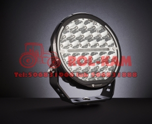 Lampa drogowa LED  bursztynowa  9-calowa  150W  13500 Lm  z podwójnym światłem pozycyjnym