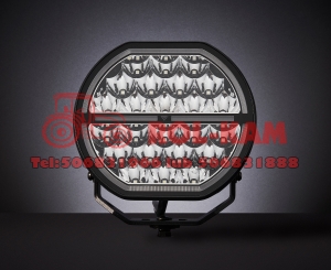Lampa drogowa LED  7-calowa  144W  13000 Lm  z dwukolorowym światłem pozycyjnym