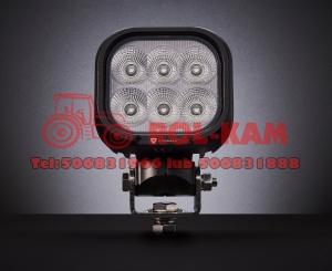 Lampa Robocza 6LED 60 Wat rozproszona  kwadratowa z wtyczką DT
