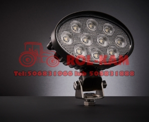 Lampa Robocza 40LED 40 Wat rozproszona  owalna z wtyczką DT oraz dodatkowym mocowaniem bocznym