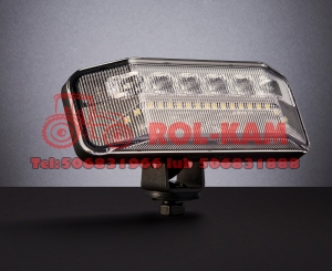 Lampa robocza LED  ze światłem ostrzegawczym