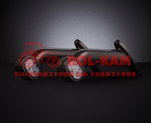 Lampa obrysowa boczna LED róg  12-24V - PARA  smoked