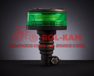Lampa ostrzegawcza LED 12-24V  na trzpień  zielony klosz